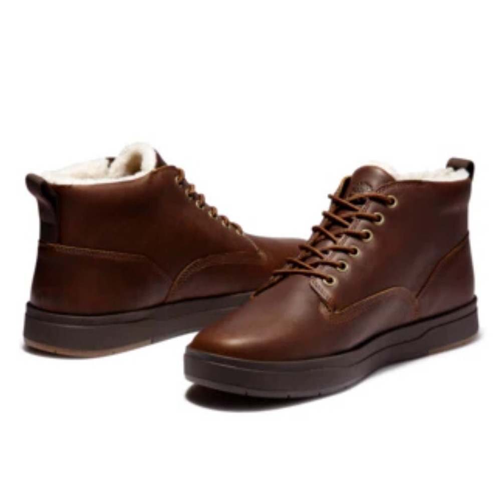 Timberland Davis Square Mid Warm Lined Sneakers (A2G65-F13) - Saddle - Size: 8.5